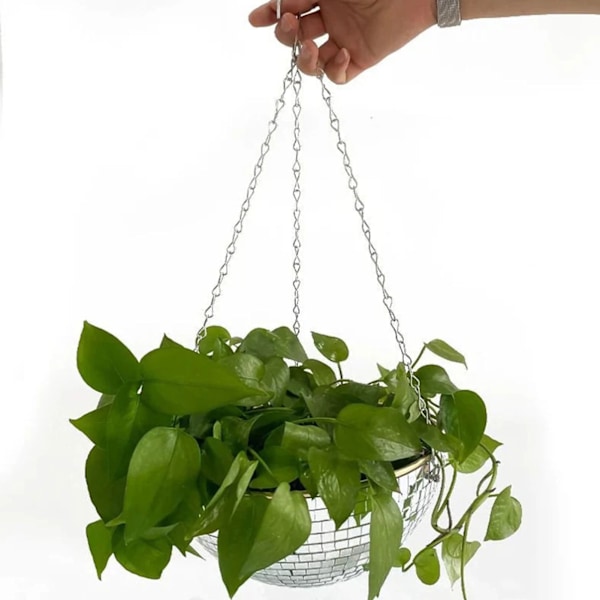 Diskokula Planter Hängande Planter Heminredning Spegel Dekorativa Blomkrukor 10cm