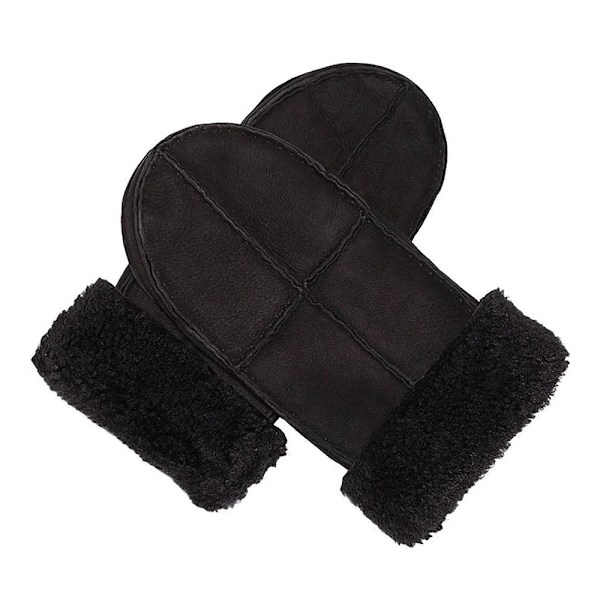 Saueskinnhansker i ekte skinn - Dame Svart Small Black