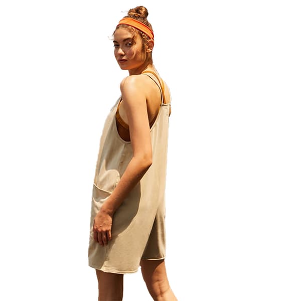 Kvinder Sommer Afslappet Ærmeløs Romper Løs Jumpsuit khaki khaki M