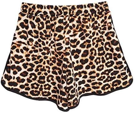 Dame Mode Sommer Leopard Strandshorts Afslappede Korte Bukser XL