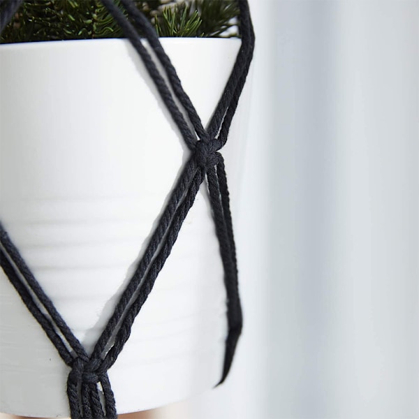 Macrame växtupphängning hängande planteringskorg, stil 4