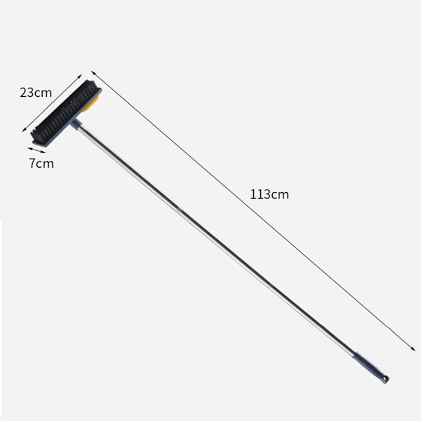 Langt Skaft Skrubbebørste Gulvbørste Flerbruks Rengjøringsbørster Verktøy for Sprekker Døde Hjørner W The Section Bar 38CM White