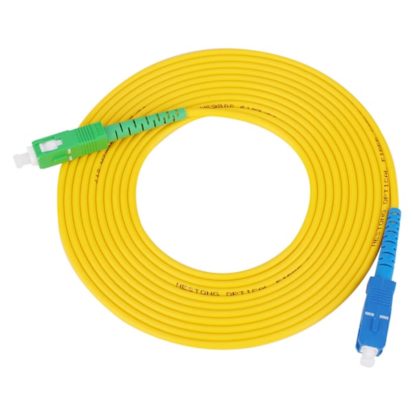 Premium PVC Singlemode Fiberoptisk Patchkabel, SC APC till SC UPC, 15 Meter Lång