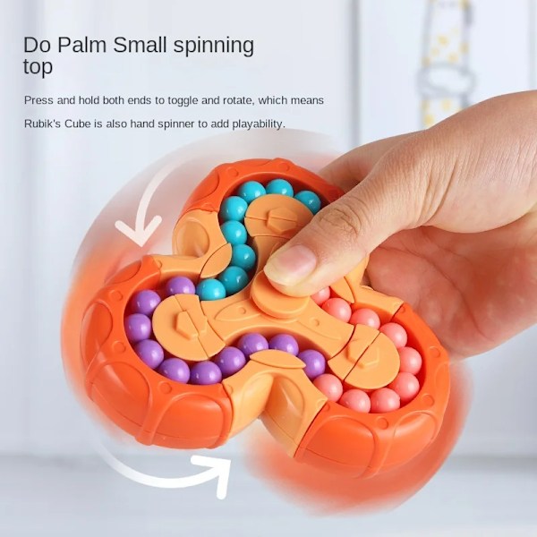 Triangel Gyro Kub Leksaker Stressreducerande Pussel Kreativ Magisk Böna Sexsidig Roterande Kub för Barn Pojkar Flickor Hand Spinner