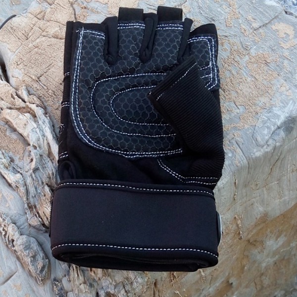 Treningshansker Fitness Vektløfterhansker Kroppsbygging Trening Svart XL Black