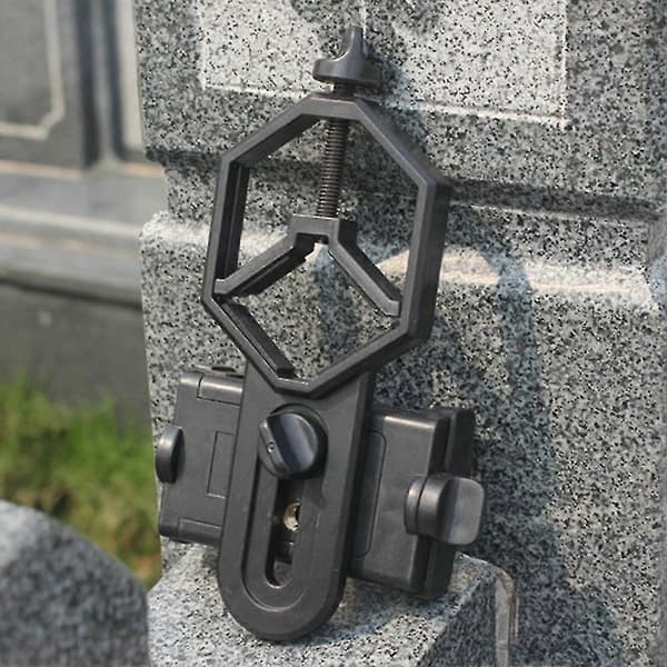 Universal mobiltelefon justerbar adaptermontering mikroskop kikkert teleskop klemmeholder Black