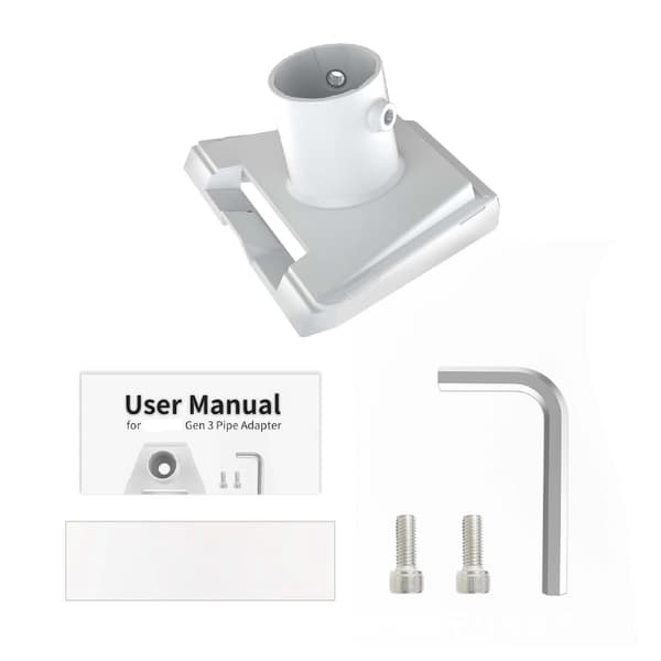 Röradapterkit för Starlink Gen 3, Stångfäste för Standard Dish & V4 Kickstand Dishy, Kompatibel med Starlink Gen 3 Satellitdiskinstallation