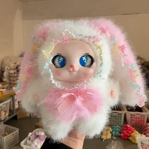 e Bow Ear Plyschdocka Leksak Hänge Nyckelring Prydnader Ryggsäck H A11