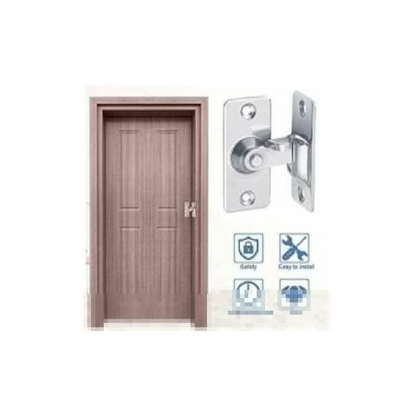 Sølv 44X19MM 90 graders skydelås dørhaspe, rustfrit stål