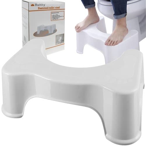 Toalettpall - För förstoppningslindring - vit vit white 750