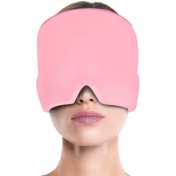 Hovedpine Migræne Lindring Hætte Ismaske Hat Varme Kulde Terapi pink