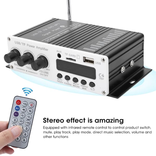Kompakt multimedieforstærker, Hi-Fi stereo Bluetooth-lydforstærker til problemfri underholdning