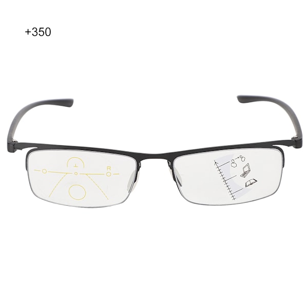 Muodikkaat Anti-sinivalolasit Presbyopia-lasit Visuaalisen väsymyksen lievitys Multifokaaliset lukulasit (+3.5 Musta)