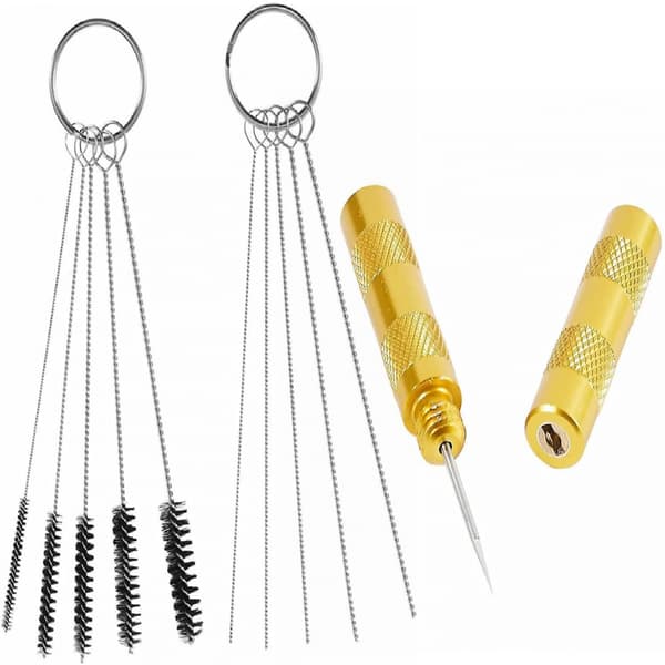 3 sæt Airbrush Spray Rengøring Reparationsværktøjssæt Rustfrit Stål Nålebørste