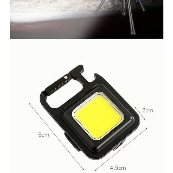 Mini LED Lommelygte Nøglering Arbejdslys 800 Kapacitet Genopladelig