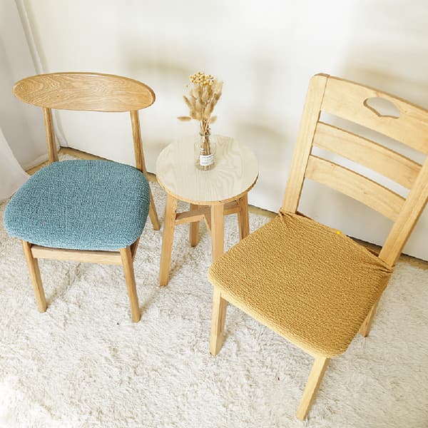 Sæt med 4 trykte stolebetræk til køkkenstole med elastikbånd køkkenrestaurant 3