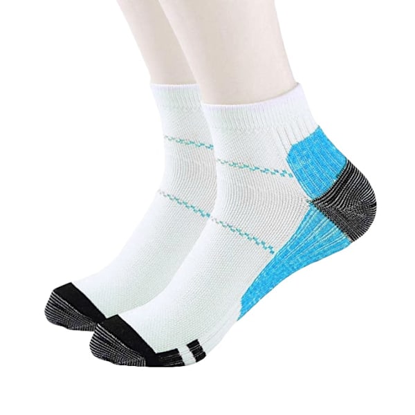 Unisex Ankelstrumpor med Kompression - L / XL - Blå Blå L l Blue