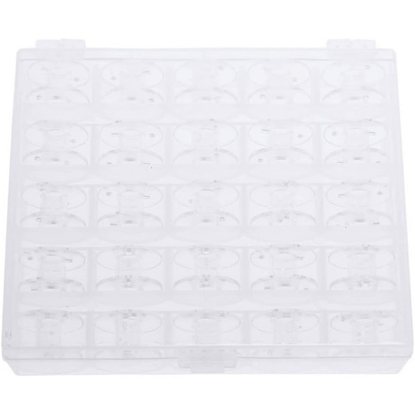 Symaskinspoler inklusive opbevaringsboks, transparent, 25 stk
