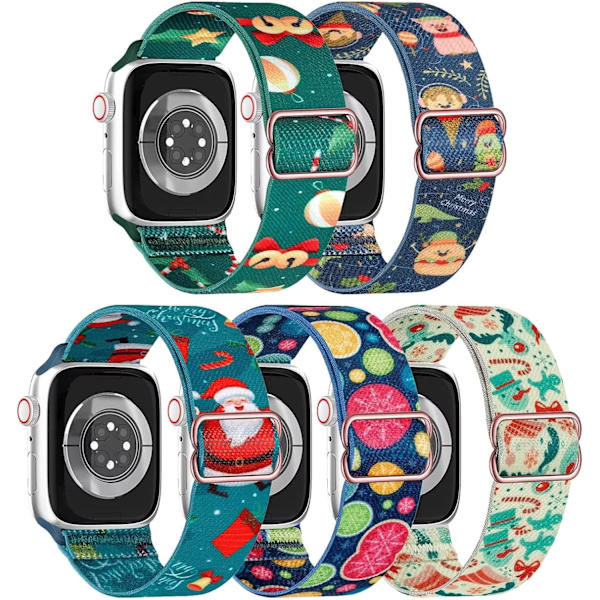 Elastisk Solo Loop-rem kompatibel med Apple Watch-rem 12 12 38mm/40mm/41mm