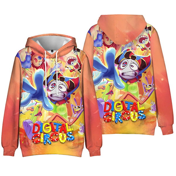 Barnens Fantastiska Digitala Cirkus Pojkar Hoodies Långärmade Toppar C ida C 160cm