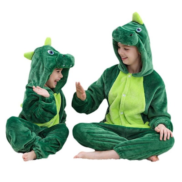 Unisex barnejumpers Pluss-kostyme med hatt og hale for utkledning, rollespill, Halloween, festgaver Lion romper 【125-135CM】