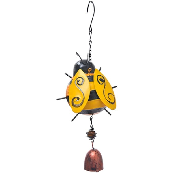 Hängande klocka målad metall Stereo Bee Wind Chime Fönster Trädgårdsdekoration Dekoration Trädgård Wind Chimes 2stjx