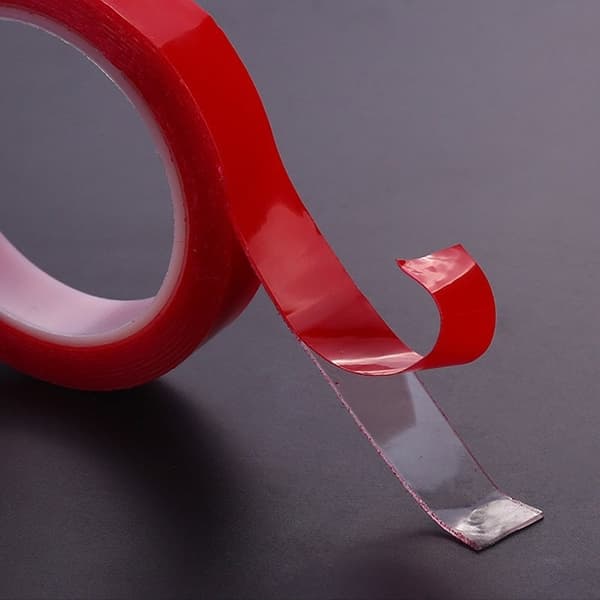 Dobbeltklæbende akryltape transparent 10 mm x 3 m til glas/plast