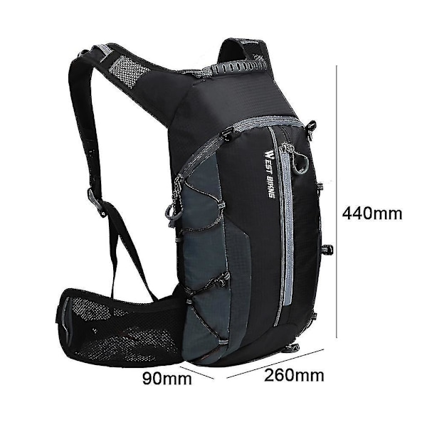 Vedenpitävä Pyörälaukku Pyöräilyreppu Hengittävä 10l Ultralight Pyöräily Vesilaukku Kiipeily Pyöräily Juomareppu