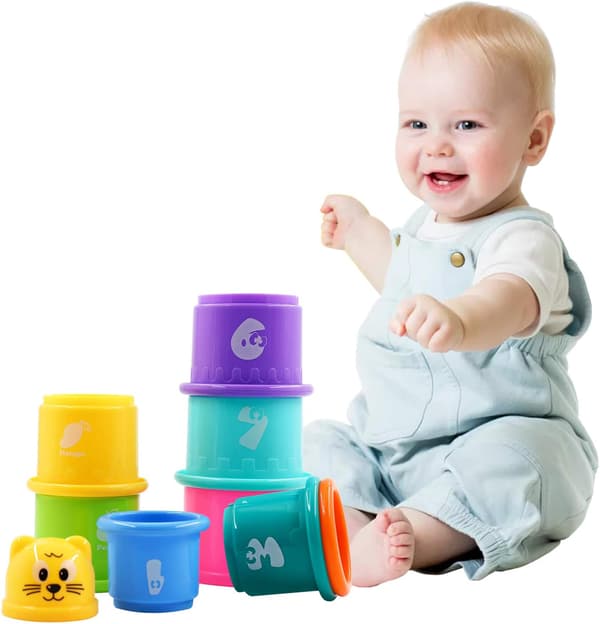 9-delt stablebare krus Barnas stabletårn stablekube Baby