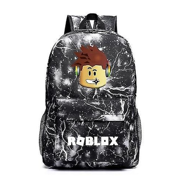 Roblox Ryggsäck Roblox Anpassad Skolväska Unisex Hög Kvalitet Lightning Black