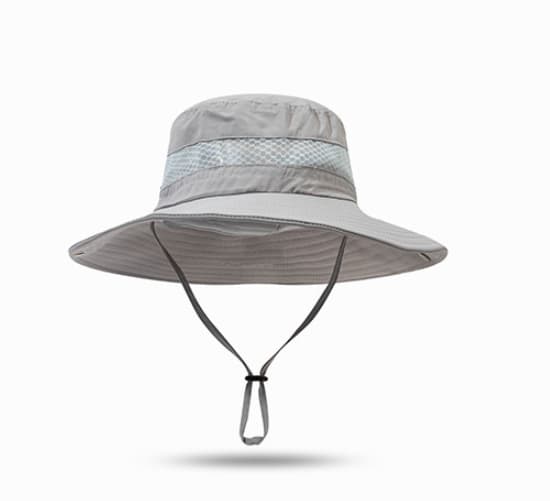 Solhattar för män Sommarhatt Bredbrättad Packbar Cowboyhatt Vandringsfiskehatt Light Grey