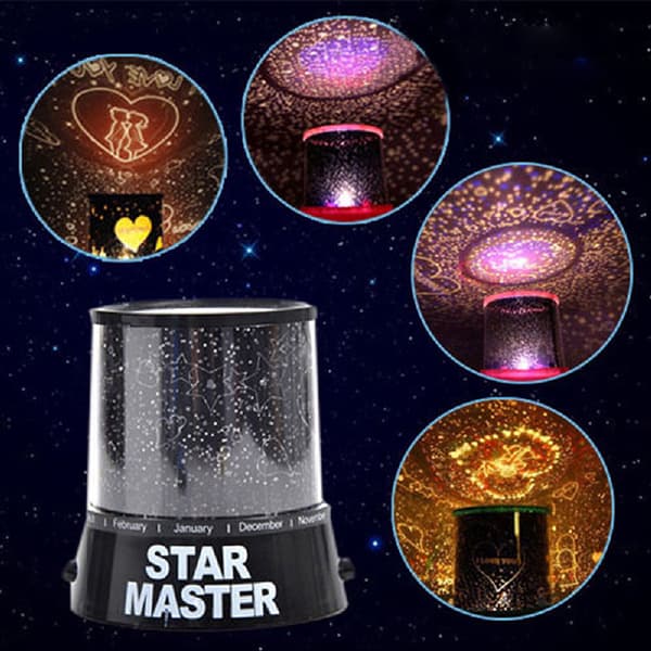 LED Cosmos Star Master Sky Stjerneklar Nat projektorlampe gave Black