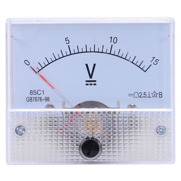 Analog DC Voltmeter, 85c1 DC 0-15v Analogt Voltmeterpanel *H