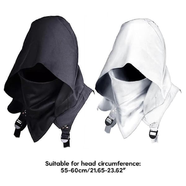 Rogue Cowl Middelalderhette Rogue Knight Cosplay Rogue Rollespill White