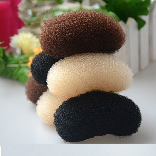 3 kpl Nosta hiuspiikki Puffy Hair Pad MUSTA *H Black