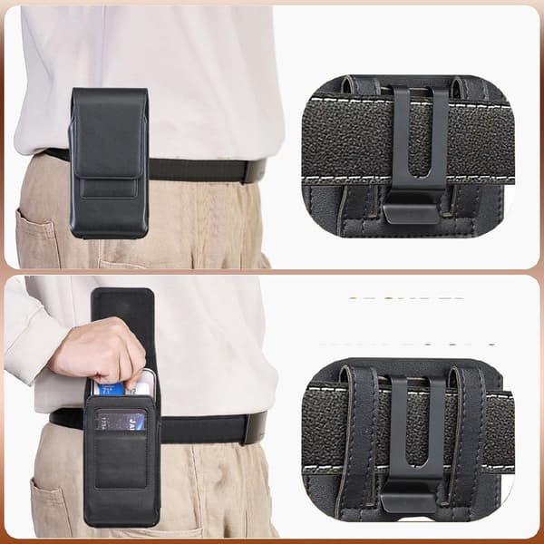 Universell vertikal lommebok for belte (6.0\") Brown