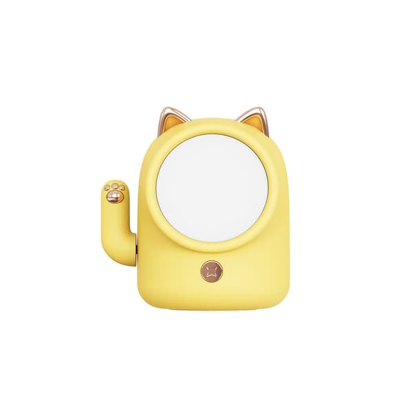 Lucky Cat LED nattlys USB oppladbart for soverom, 1 yellow