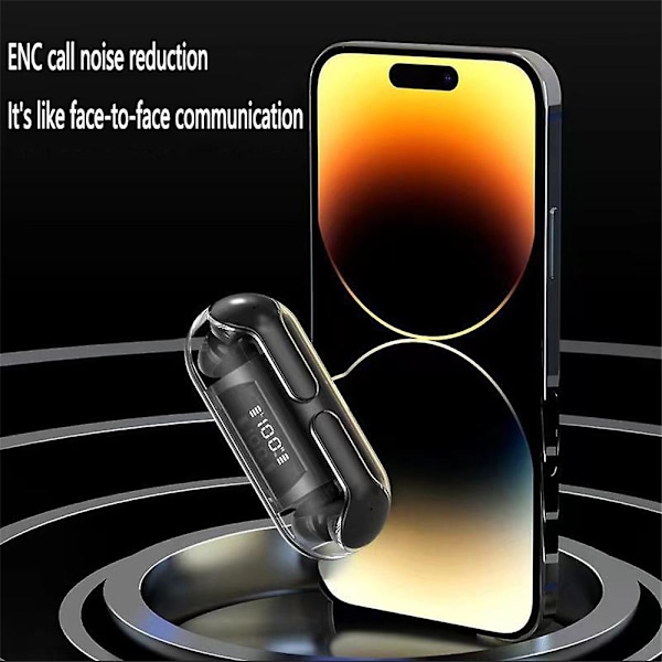 LED Bluetooth Hörlurar TWS 5.3 Trådlösa Hörlurar Vattentäta white