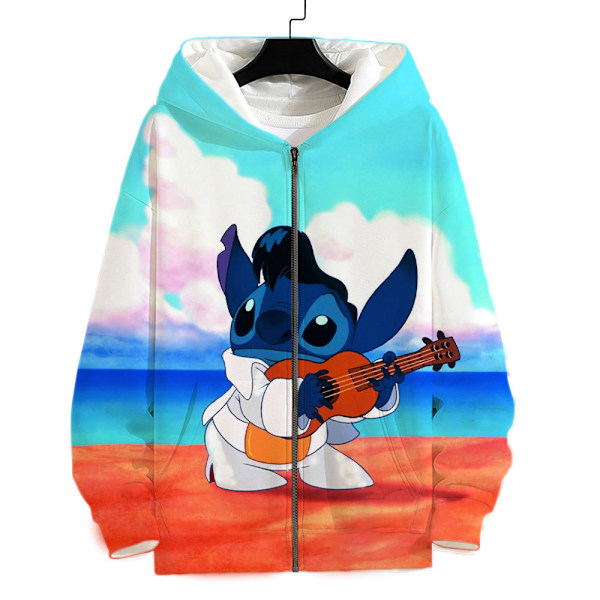 Stitch-Huppareita Huppari Vetoketju Takki Yläosa Ulkovaatteet Fanit Lahja Kotiinpaluu 3D A6 3XL