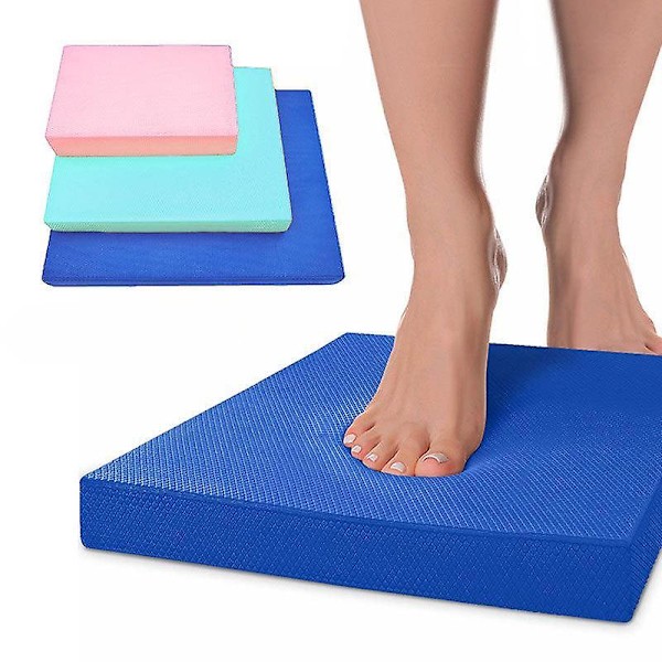 Yoga Balansmatta Balans Skummatta Plankstöd Mjuk Kudde för Män och Kvinnor Halkfri, Vattentät och Mjuk -aaaBY Blå blue 40*30*5cm