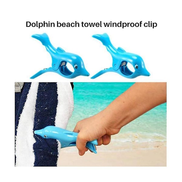 Strandhåndklæde Clips Plastik Quilt Clips Klemmeholdere Solseng Pløkker Tøjklemmer Vindtætte Tøjklemmer
