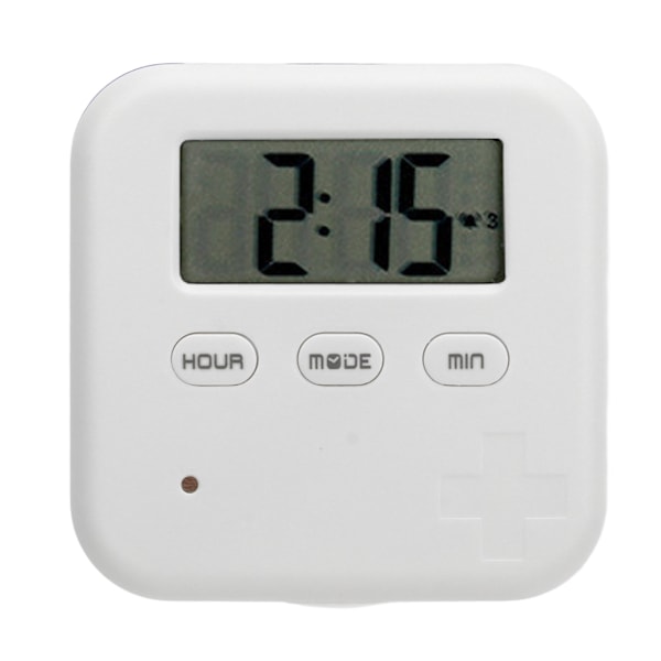 Bärbar medicinlåda med timer, smart medicinorganisatör med klocka, vibrationspåminnelse, 4 stora fack, medicinskåp, blå