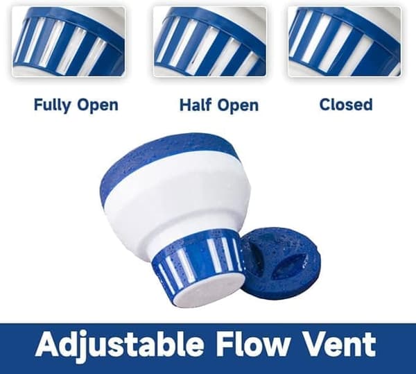 19 cm Klorflottör, Klordispenser - Justerbar Klordispenser för Pool & Spa (Inomhus & Utomhus)