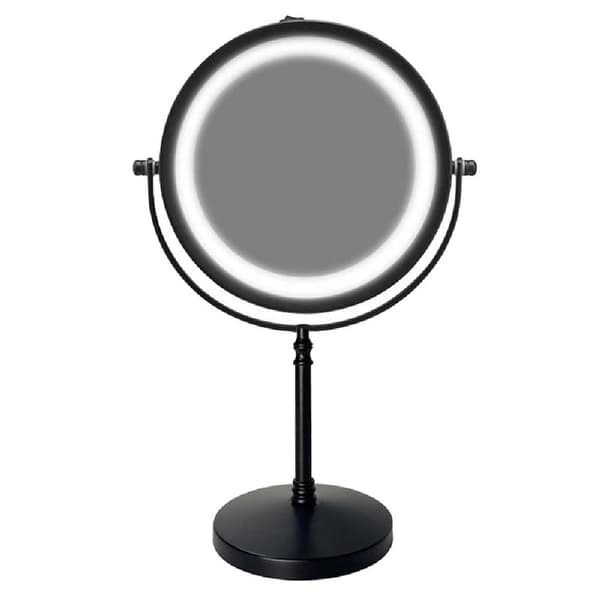 UNIQ Bordsspejl med LED og 10X - Mat Sort