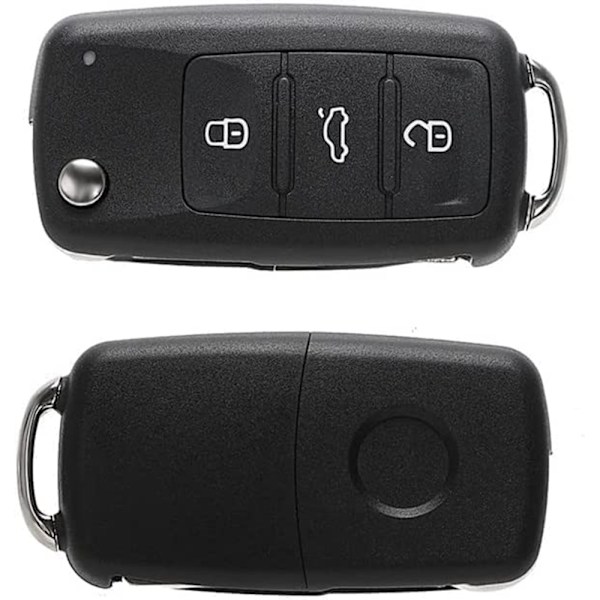 2-pack fjärrkontroll nyckelskal kompatibelt med Volkswagen, bilnyckel kompatibel med VW MK6 Golf Skoda Tiguan Touareg Seat