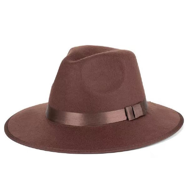 Filt hatte til mænd og kvinder, cowboyhatte, sceneoptrædener, dansefester, jazz, Panama, vinter og efterår Brun Brun Brown No,