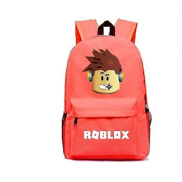 Ny Roblox Rygsæk Børn Skoletaske Studenter Bogtaske Rejsetaske Gave Orange