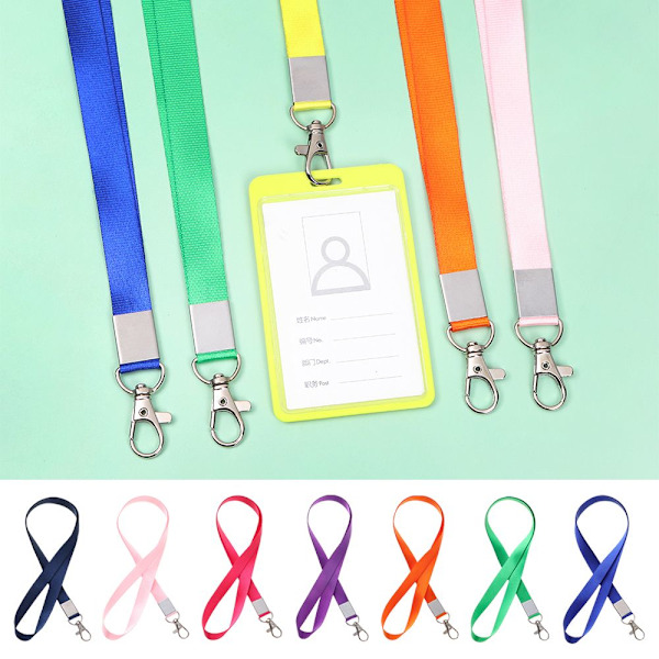1:a Halsband Lanyard ID-korthållare SVART - hög kvalitet Black