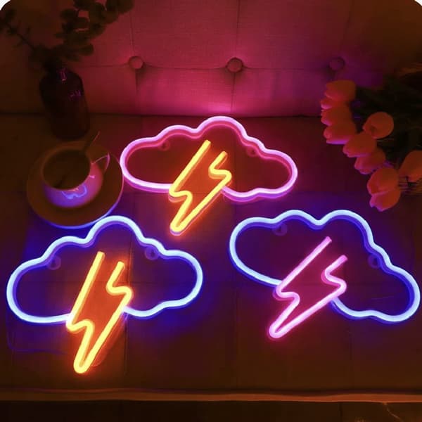 LED-lampe / nattlys Neon - Regnbue Flerfarget 6