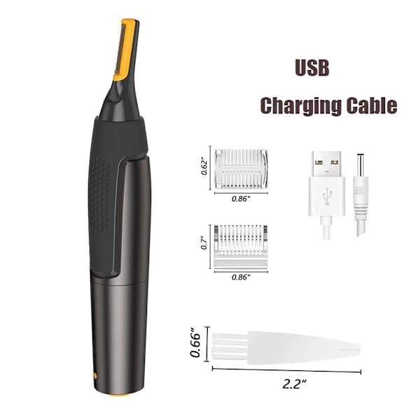 Ultra Tynd Præcisionstrimmer Elektrisk Næsehårstrimmer Mini Bærbar Øretrimmer Til Mænd Næsehårstrimmer Vandafvisende Sikker Ren USB charging model